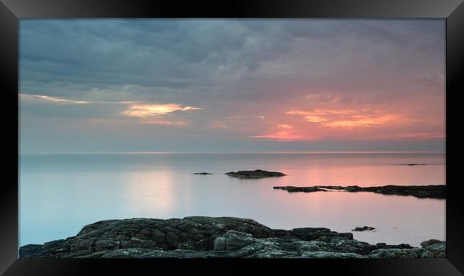 Sunset by the Sound of Jura Framed Print by Maria Gaellman