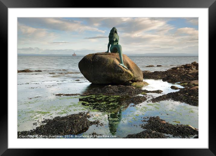 Mermaid of the North Framed Mounted Print by Maria Gaellman