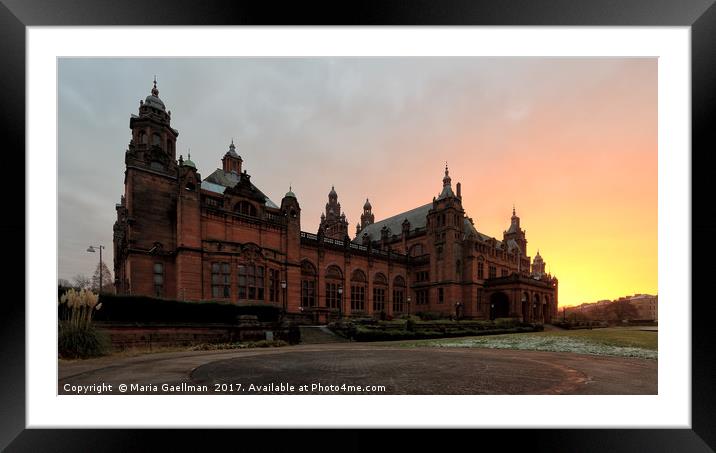 Kelvingrove Art Gallery and Museum, Glasgow – Gold Framed Mounted Print by Maria Gaellman