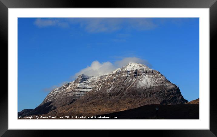 Liathach in Winter Framed Mounted Print by Maria Gaellman