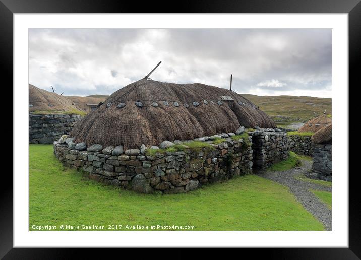 Thatched Blackhouse, Isle of Lewis Framed Mounted Print by Maria Gaellman