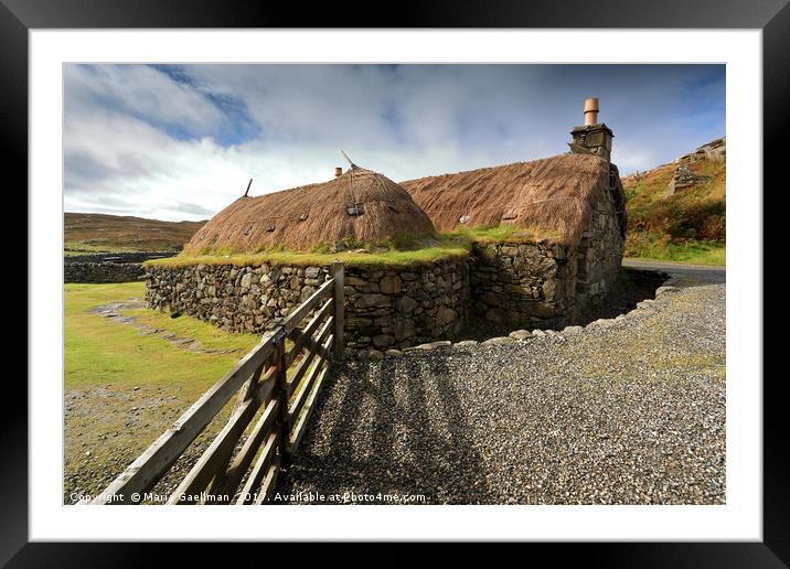 Thatched Blackhouse, Isle of Lewis Framed Mounted Print by Maria Gaellman
