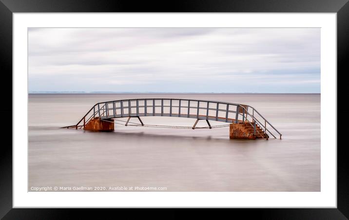 A Calm Day By The Bridge To Nowhere Framed Mounted Print by Maria Gaellman