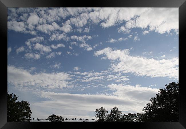 cloud Framed Print by John Bridgewood