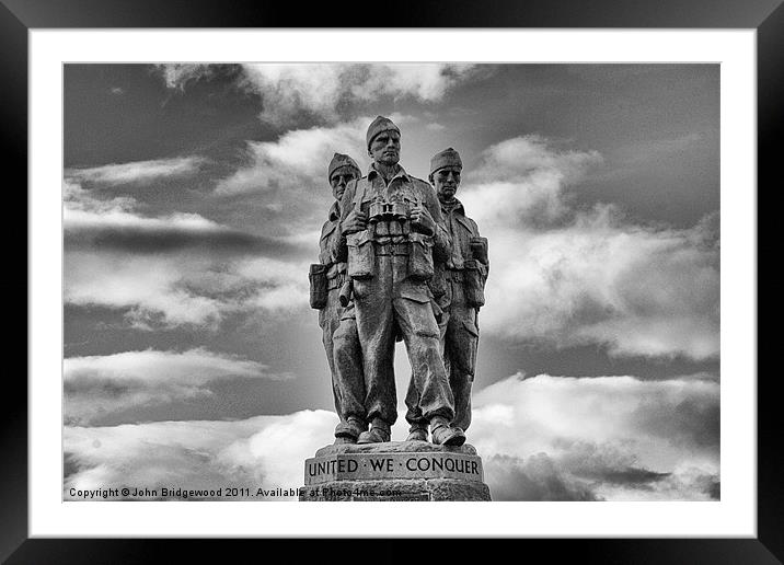 Commando memorial Framed Mounted Print by John Bridgewood