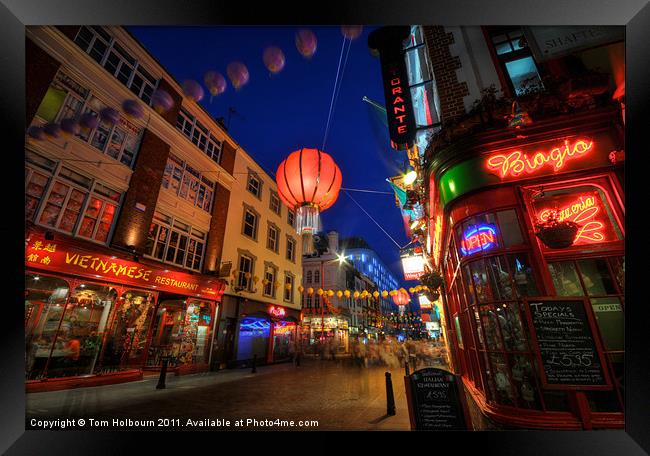Night in Chinatown, London Framed Print by Tom Holbourn