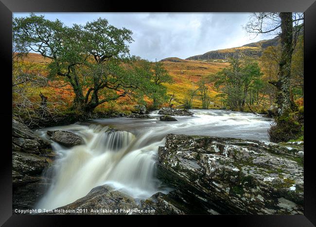 Waterfall in the Scottish Highlands Framed Print by Tom Holbourn