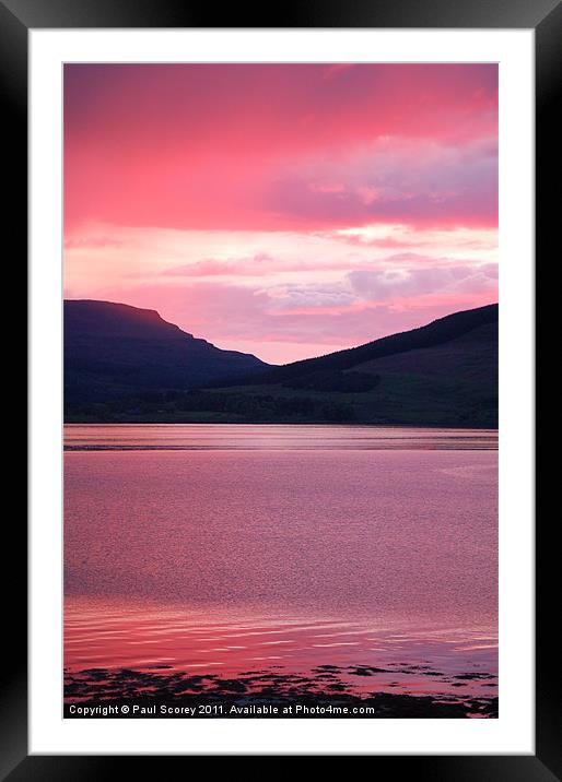 Sunset over Mull Framed Mounted Print by Paul Scorey