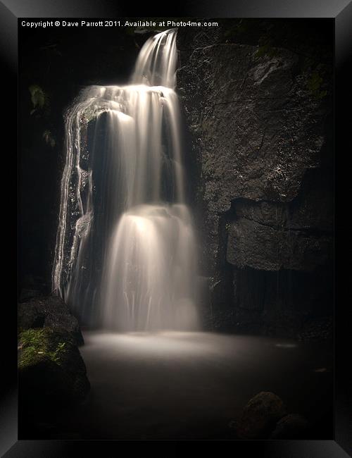 Lumsdale Valley Top Waterfall Framed Print by Daves Photography