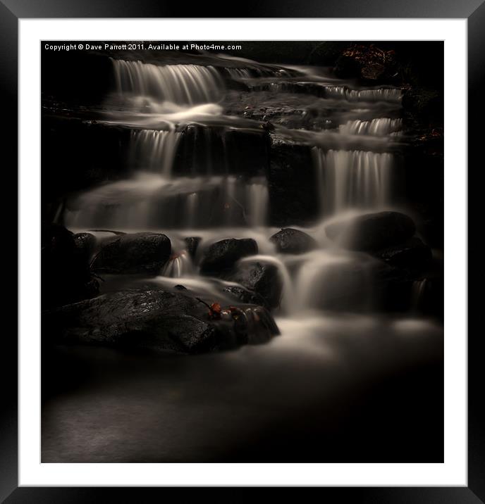 Lumsdale Valley Waterfalls Framed Mounted Print by Daves Photography