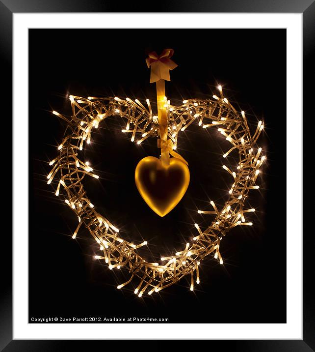 Heart Of Love and Peace Framed Mounted Print by Daves Photography