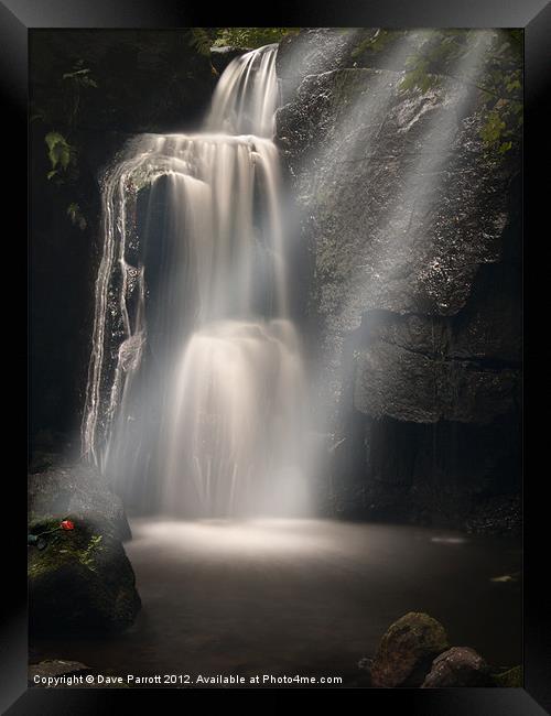 Lumsdale Valley Waterfall - Love Framed Print by Daves Photography