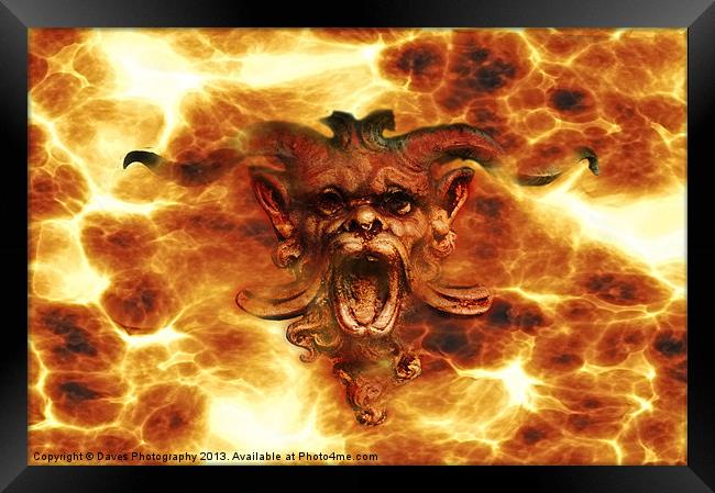 The Devil From Hell Framed Print by Daves Photography