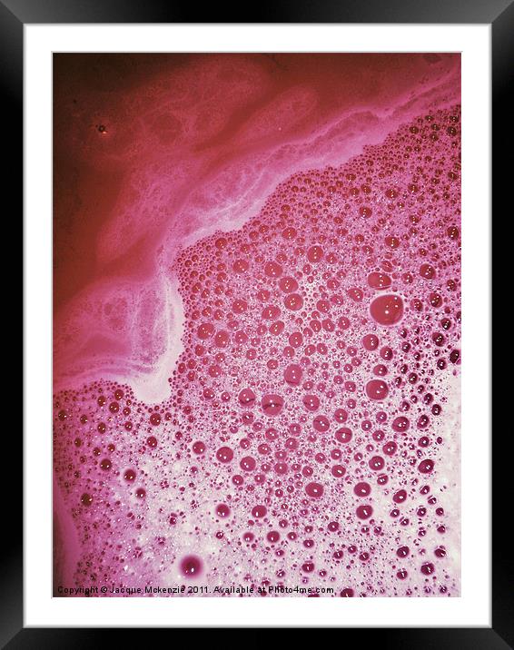 BUBBLE POWER - 4 Pink mix Framed Mounted Print by Jacque Mckenzie