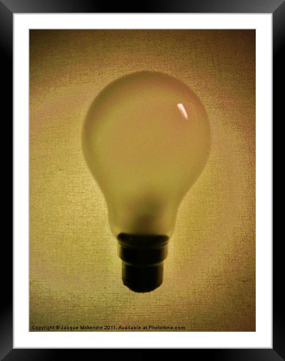 LIGHT BULB Framed Mounted Print by Jacque Mckenzie