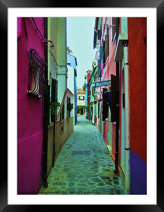 BURANO Framed Mounted Print by Jacque Mckenzie