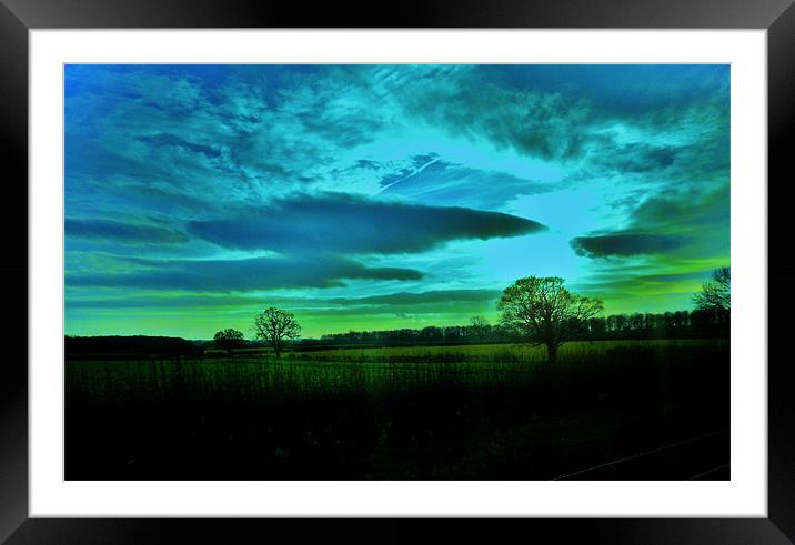 COUNTRYSIDE BLUES Framed Mounted Print by Jacque Mckenzie