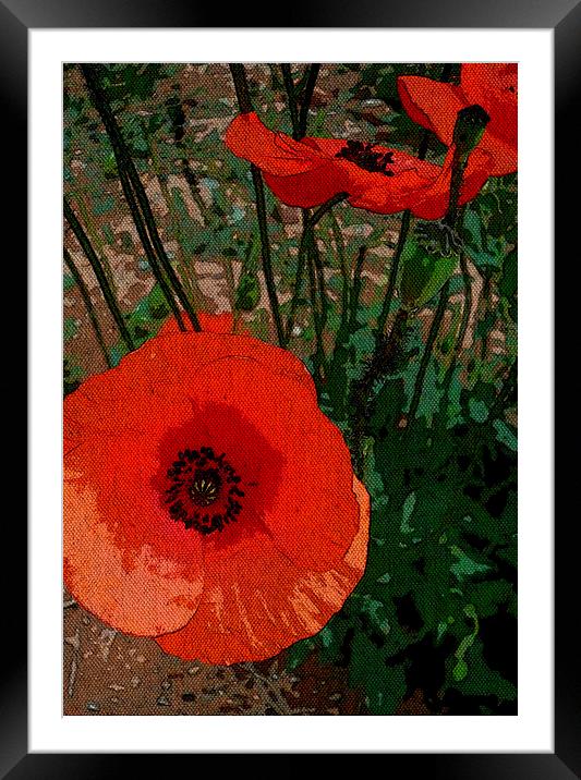 POPPY POWER 2 Framed Mounted Print by Jacque Mckenzie