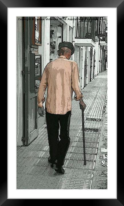 STROLLING DOWN IBIZA TOWN Framed Mounted Print by Jacque Mckenzie