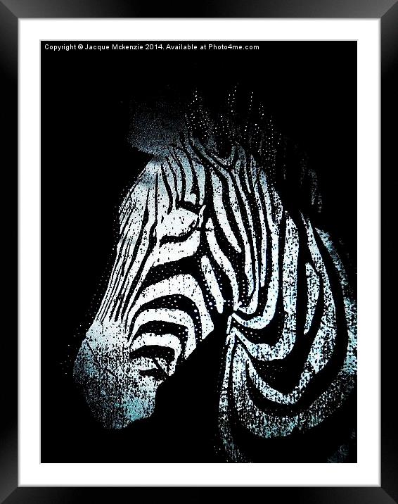  ZEBRA CROSSING Framed Mounted Print by Jacque Mckenzie