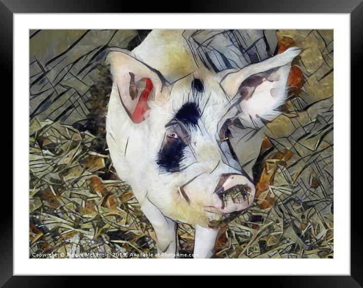 PORKY PIG Framed Mounted Print by Jacque Mckenzie
