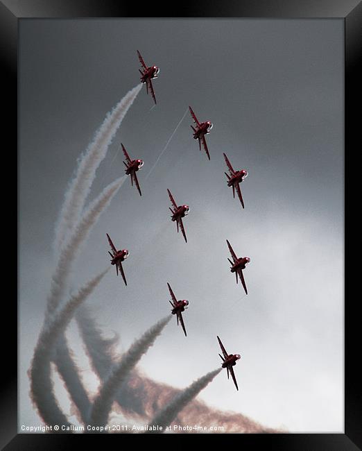 Red Arrows Framed Print by Callum Cooper