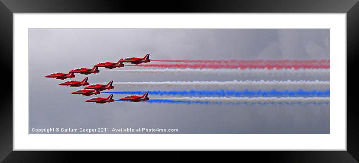 Red Arrows Framed Mounted Print by Callum Cooper