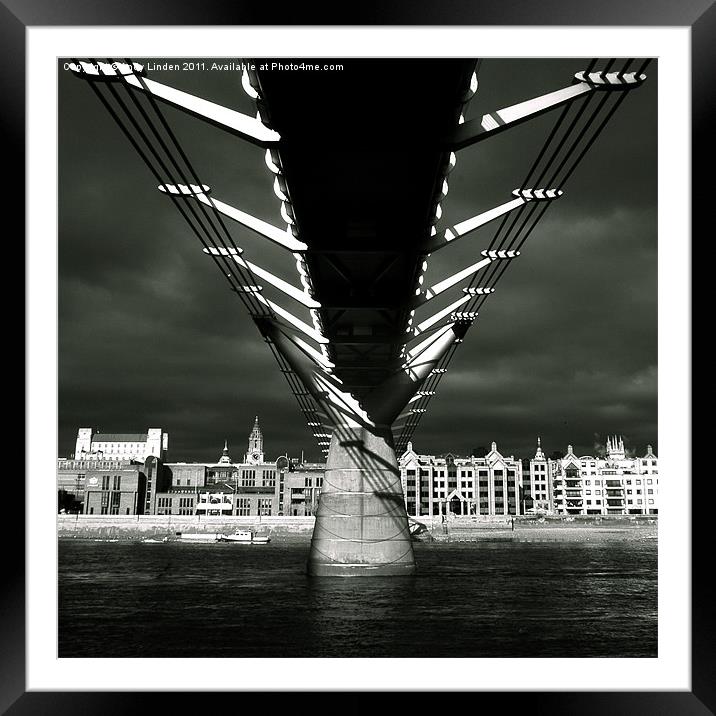 The Millennium Bridge Framed Mounted Print by Andy Linden
