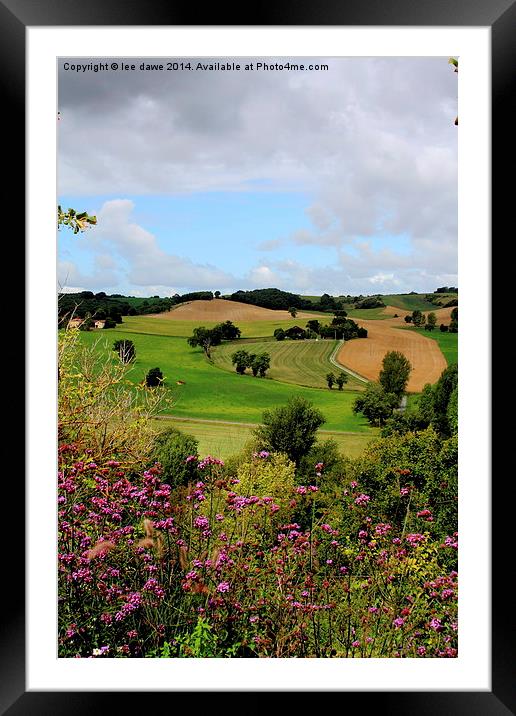  Ordan Larroque view Framed Mounted Print by Images of Devon
