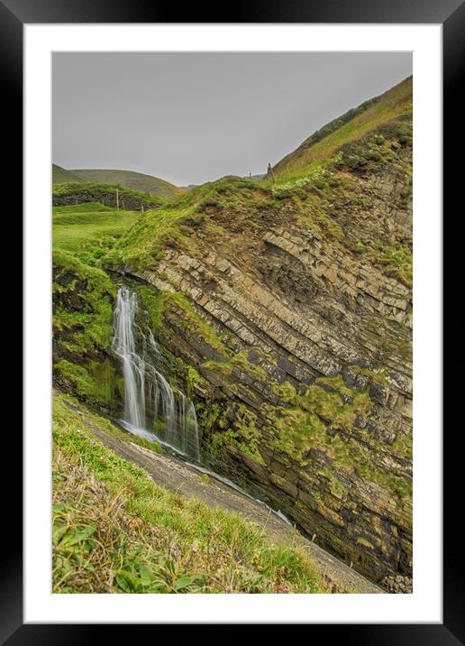 Hartland Waterfall Framed Mounted Print by Images of Devon