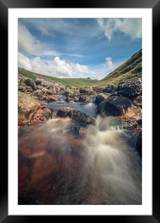 Rushing Waters Framed Mounted Print by Images of Devon