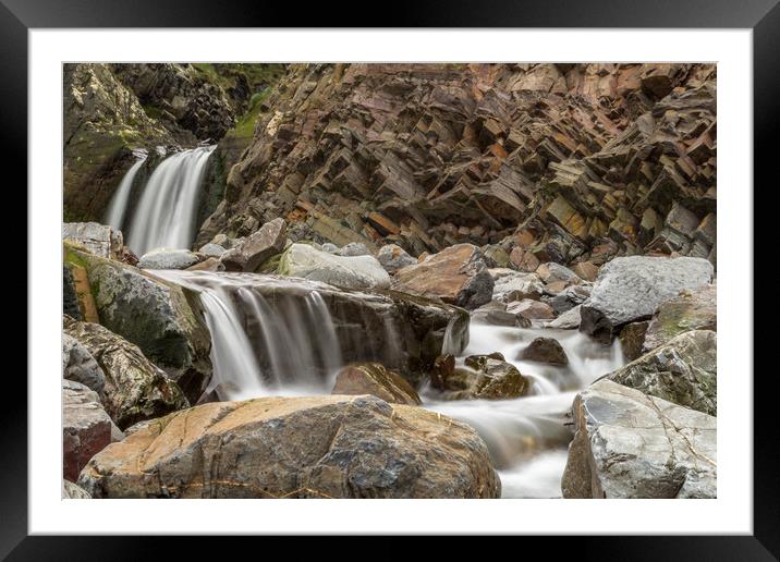 Speaks Mill Mouth Waterfall Framed Mounted Print by Images of Devon