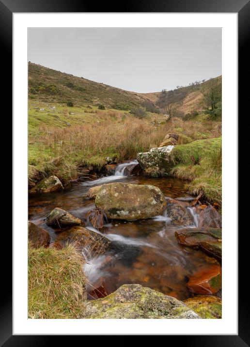Dartmoor Stream Framed Mounted Print by Images of Devon