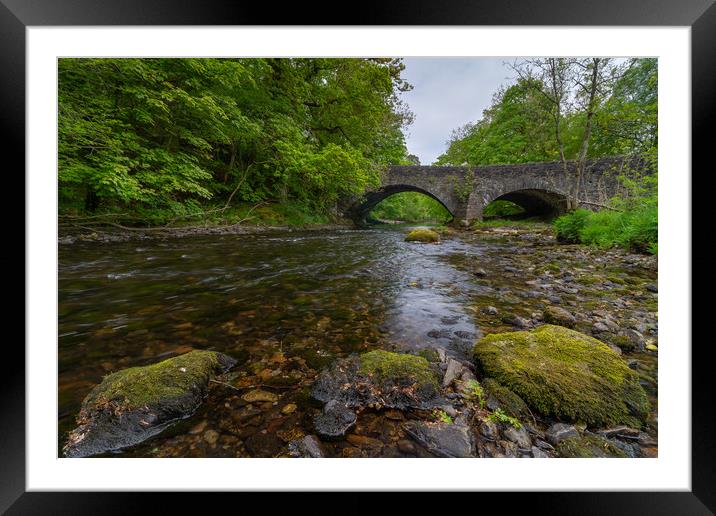 A bridge over the river Brathay Framed Mounted Print by Images of Devon