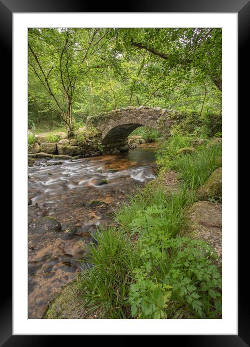 Hisley Bridge, Dartmoor. Framed Mounted Print by Images of Devon