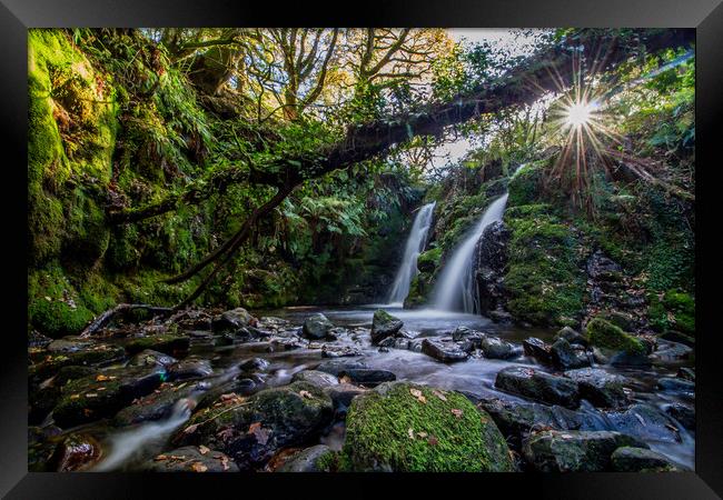 Venford Falls, Dartmoor Framed Print by Images of Devon