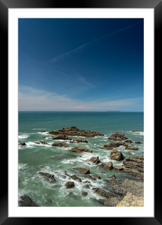 Views of Lundy Island Framed Mounted Print by Images of Devon