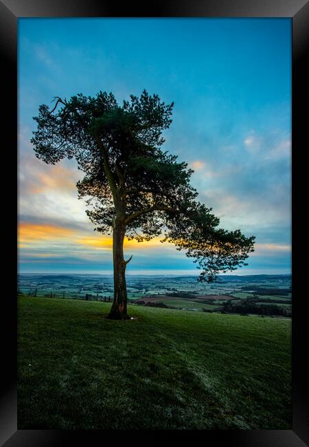 Raddon Hill Sunrise Framed Print by Images of Devon