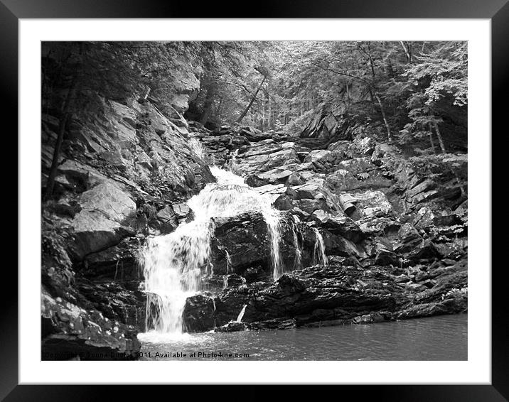 Wahconah Falls Framed Mounted Print by Donna Duclos