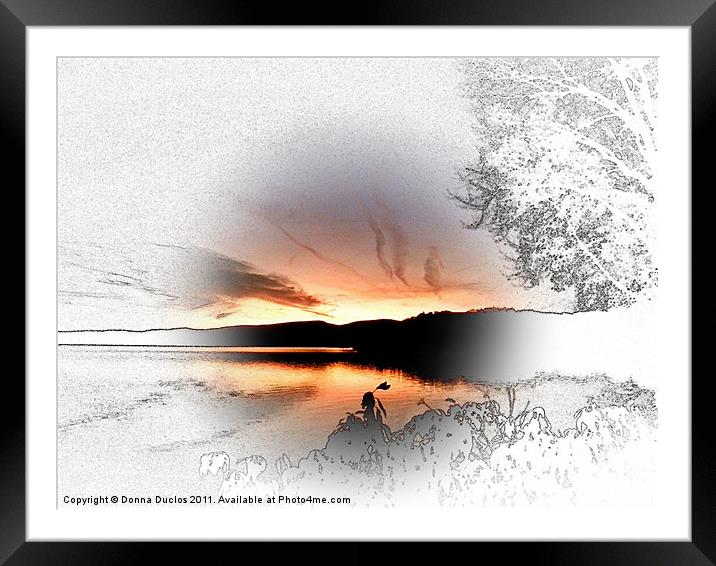 Focus on the sunset Framed Mounted Print by Donna Duclos