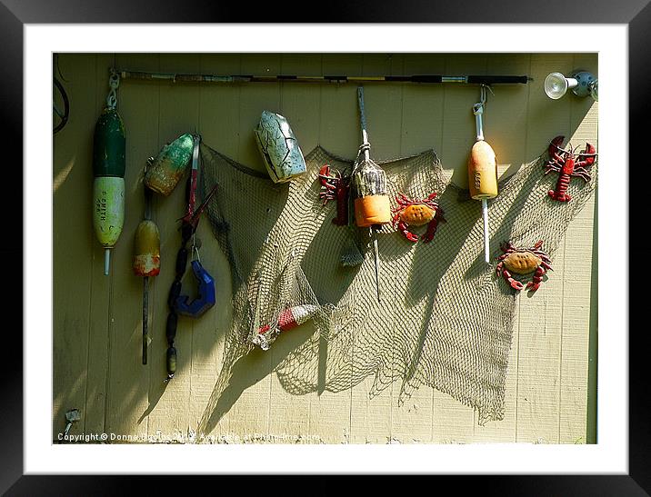 Fishing gear Framed Mounted Print by Donna Duclos