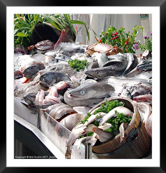 Fish Market Framed Mounted Print by Mal Durbin