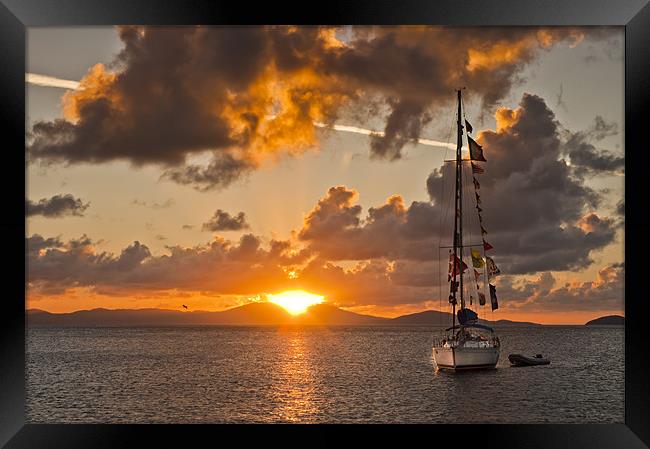 Caribbean Sunrise Framed Print by Ian Collins