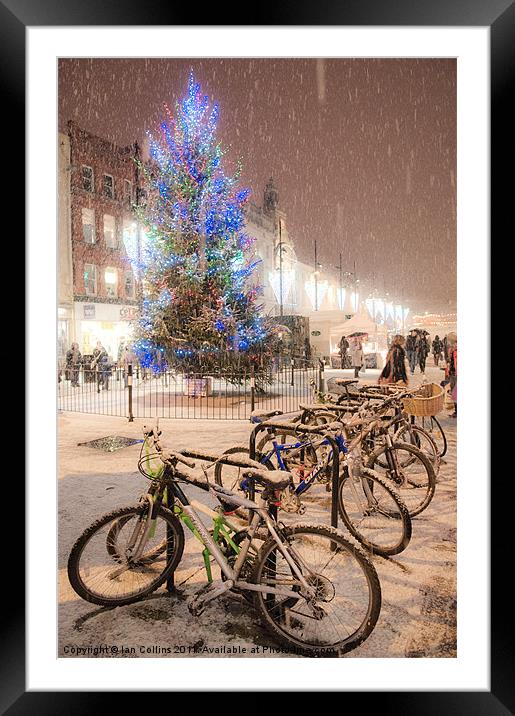 High Town Snow Framed Mounted Print by Ian Collins