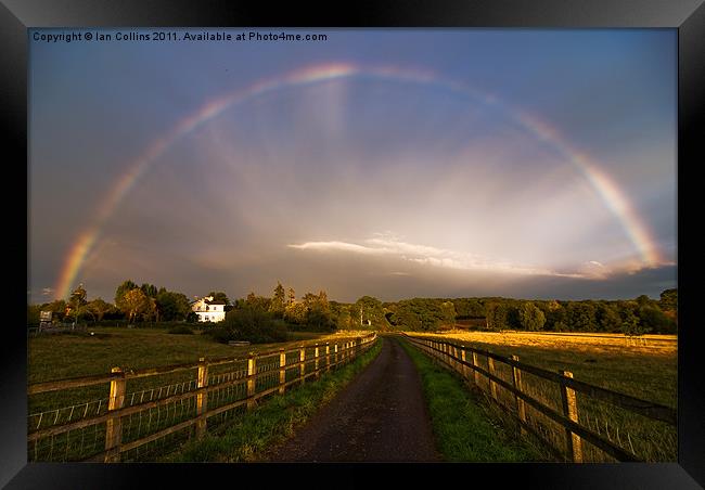 Evening Light Rainbow Framed Print by Ian Collins