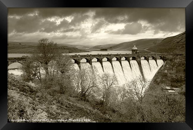 Clouds over Craig Goch Dam Framed Print by Ian Collins