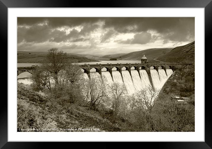 Clouds over Craig Goch Dam Framed Mounted Print by Ian Collins