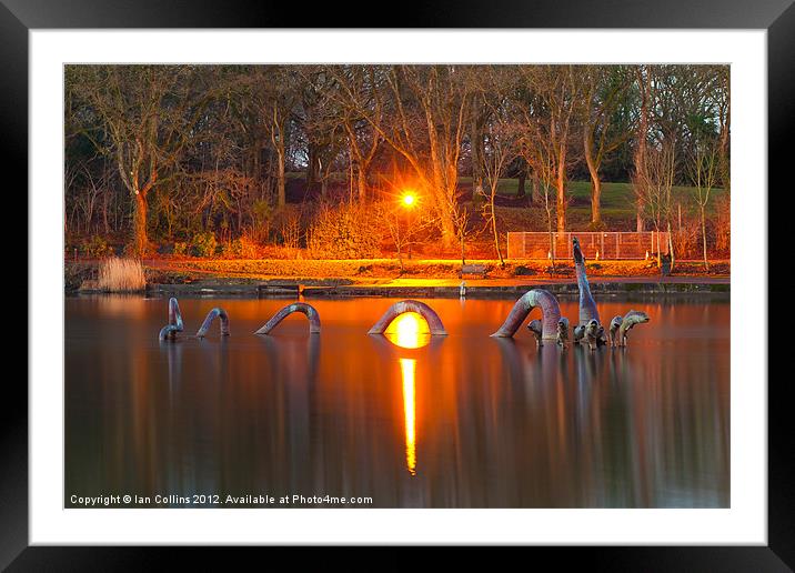 The Lake Dragon Framed Mounted Print by Ian Collins