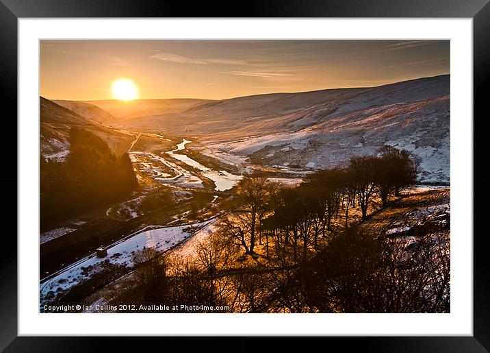 Claerwen sunrise Elan Valley. Framed Mounted Print by Ian Collins