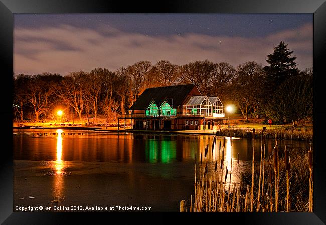The Lakeside by night Framed Print by Ian Collins